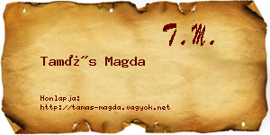 Tamás Magda névjegykártya